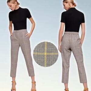 BABATON Aritzia Conan Plaid Cropped Trouser Sz 2